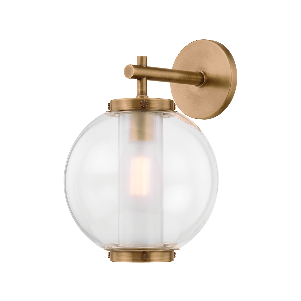 Marco Exterior Wall Sconce 9.5" shown from a second angle to highlight the arm curve and shade silhouette.