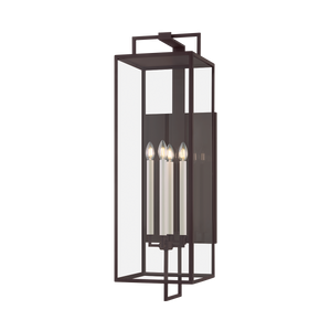 Beckham Exterior Wall Sconce 11.75" shown from a second angle to highlight the arm curve and shade silhouette.