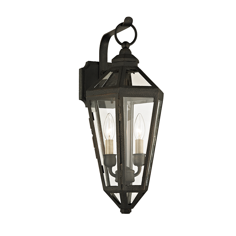 Calabasas Exterior Wall Sconce 9" — a Troy wall sconce for bathrooms, hallways, and living rooms at Laurie Yapp Home.