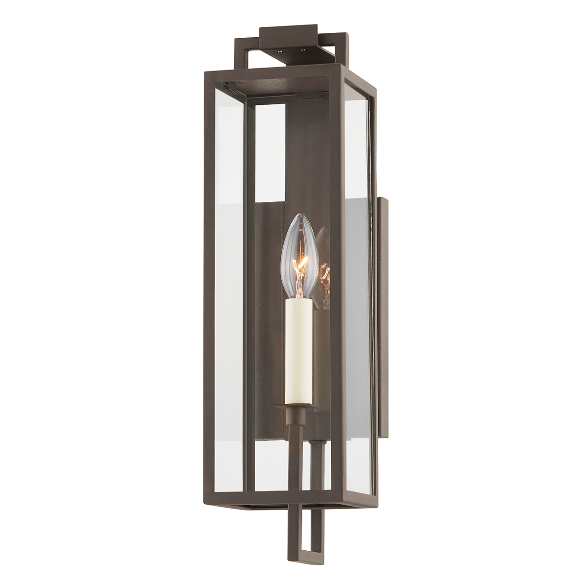 Beckham Exterior Wall Sconce 4.75" x 16.5" — a Troy wall sconce for bathrooms, hallways, and living rooms at Laurie Yapp Home.