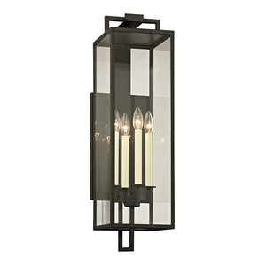 Beckham Exterior Wall Sconce 8" x 28.5" — a Troy wall sconce for bathrooms, hallways, and living rooms at Laurie Yapp Home.