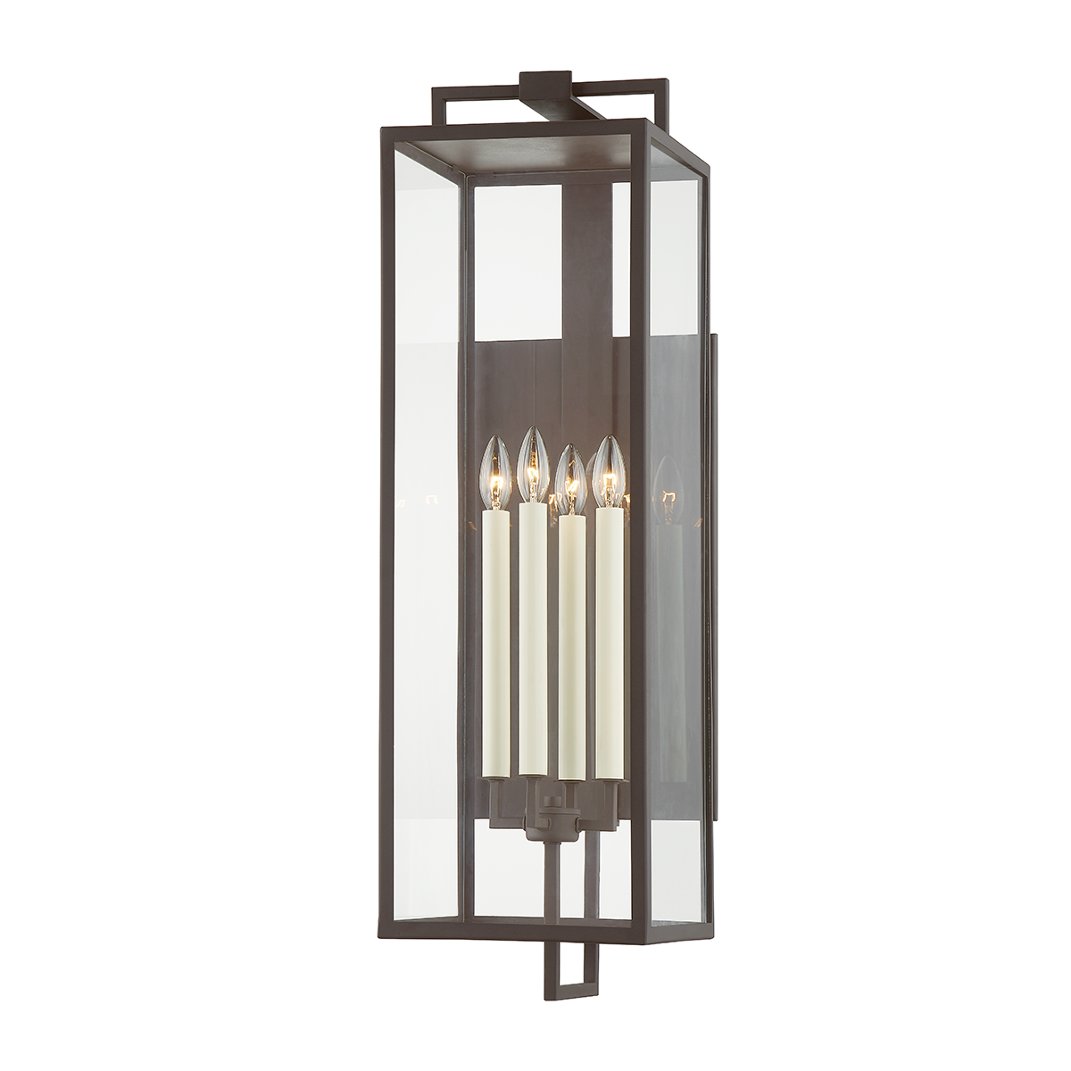 Beckham Exterior Wall Sconce 10" x 34" — a Troy wall sconce for bathrooms, hallways, and living rooms at Laurie Yapp Home.
