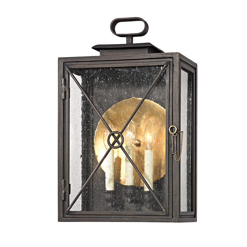 Randolph Exterior Wall Sconce 12.25" — a Troy wall sconce for bathrooms, hallways, and living rooms at Laurie Yapp Home.