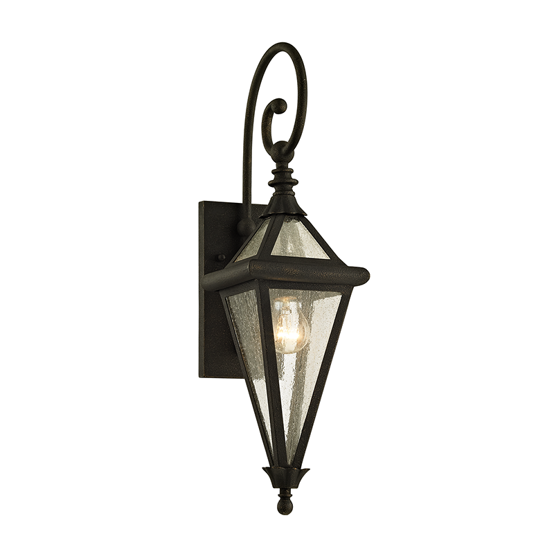 Geneva Exterior Wall Sconce 6.5" — a Troy wall sconce for bathrooms, hallways, and living rooms at Laurie Yapp Home.
