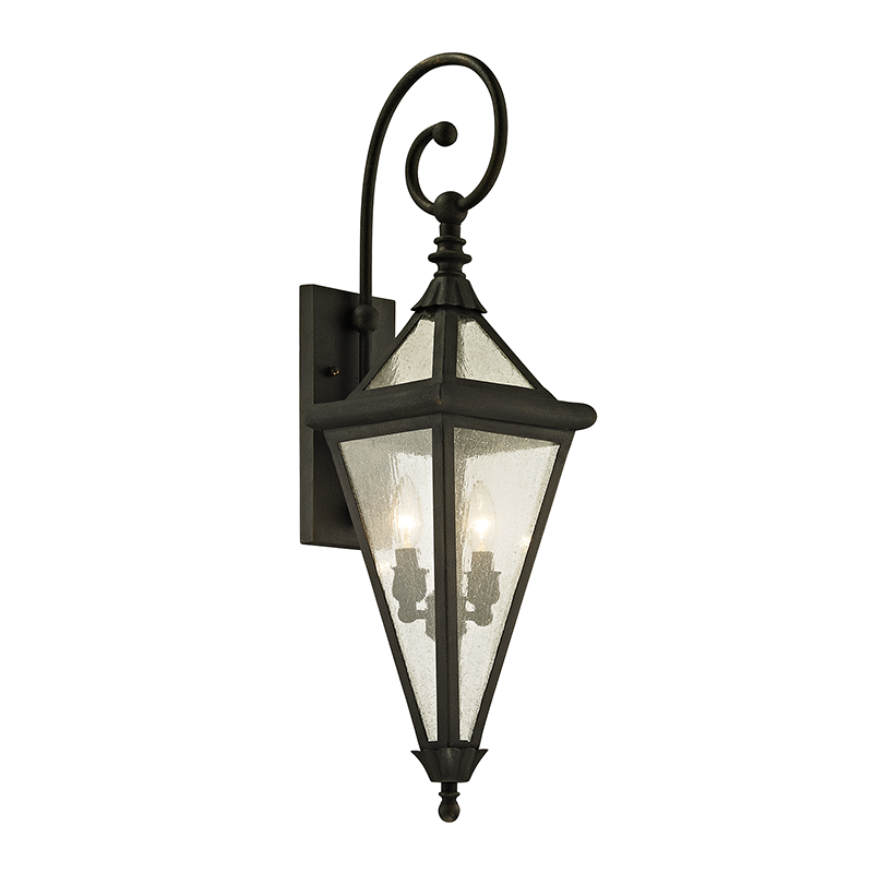 Geneva Exterior Wall Sconce 8.25" — a Troy wall sconce for bathrooms, hallways, and living rooms at Laurie Yapp Home.