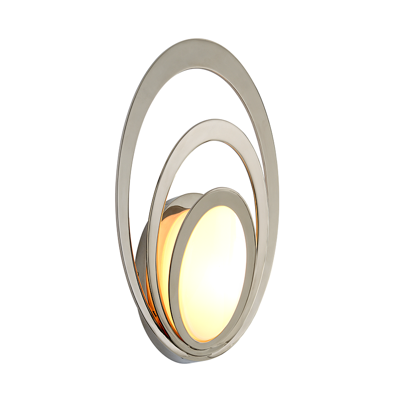 Stratus Wall Sconce 8.5" — a Troy wall sconce for bathrooms, hallways, and living rooms at Laurie Yapp Home.