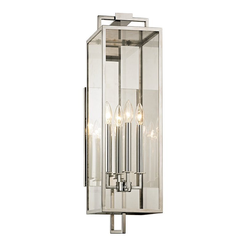 Beckham Exterior Wall Sconce 8.25" — a Troy wall sconce for bathrooms, hallways, and living rooms at Laurie Yapp Home.