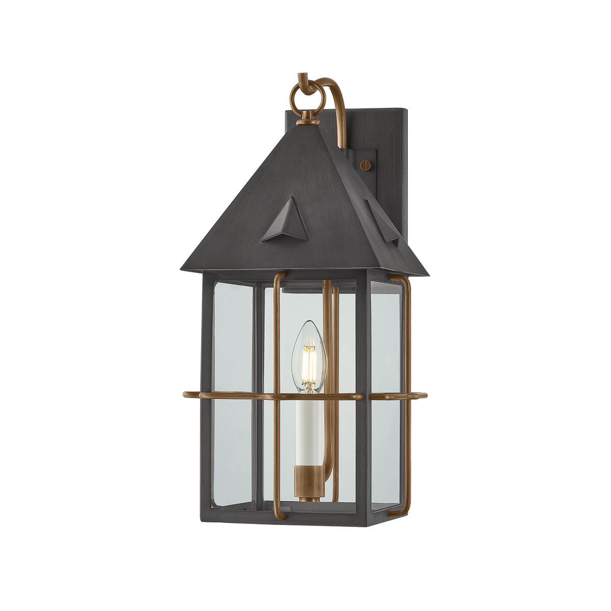 Toby Exterior Wall Sconce 8" — a Troy wall sconce for bathrooms, hallways, and living rooms at Laurie Yapp Home.