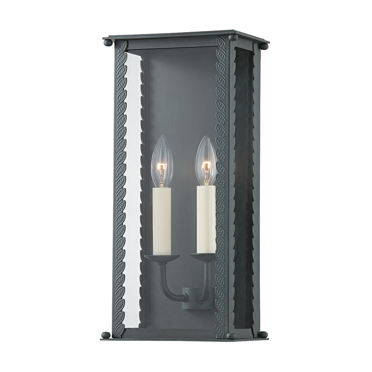 Zuma Exterior Wall Sconce 7.75" — a Troy wall sconce for bathrooms, hallways, and living rooms at Laurie Yapp Home.