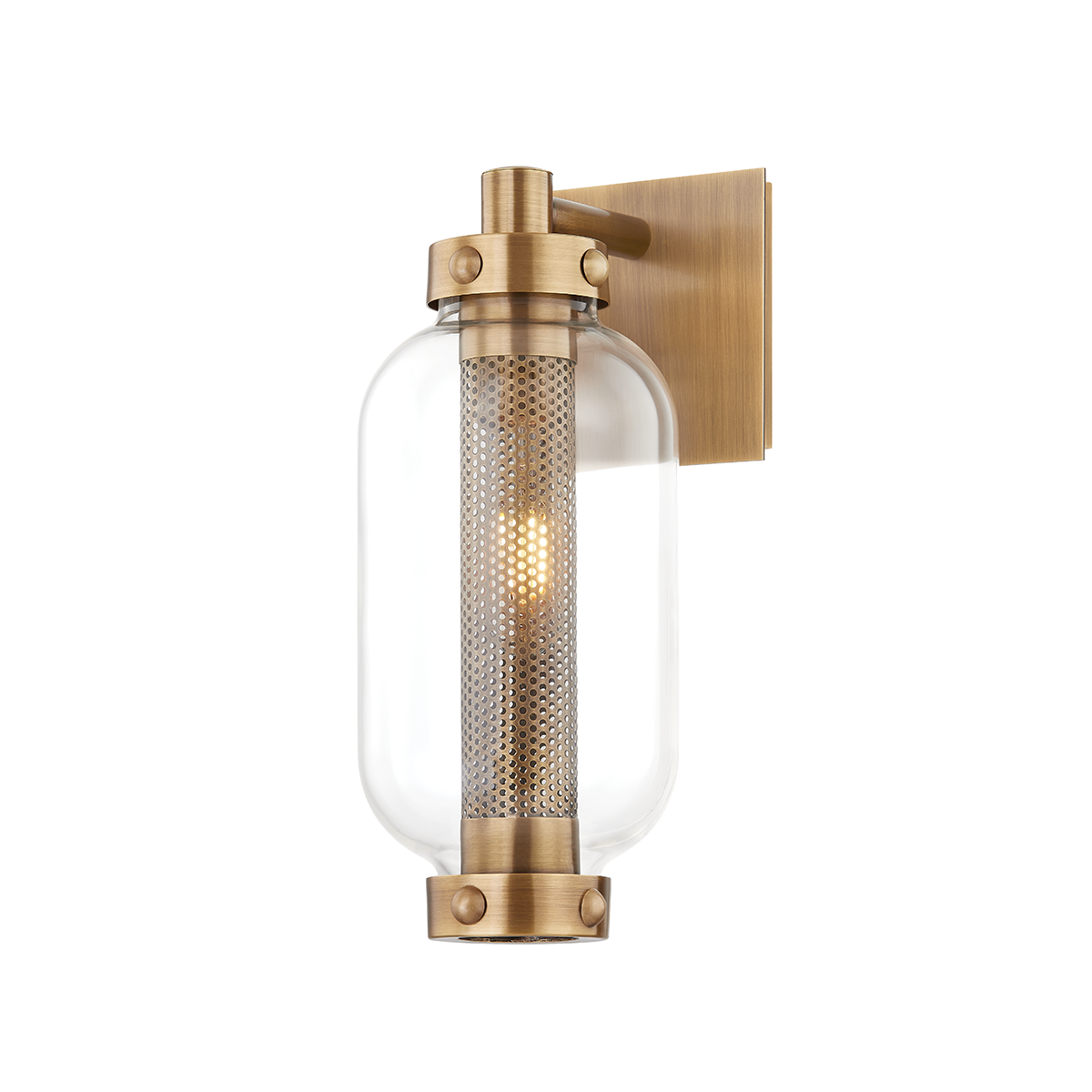 Atwater Exterior Wall Sconce 5.25" — a Troy wall sconce for bathrooms, hallways, and living rooms at Laurie Yapp Home.