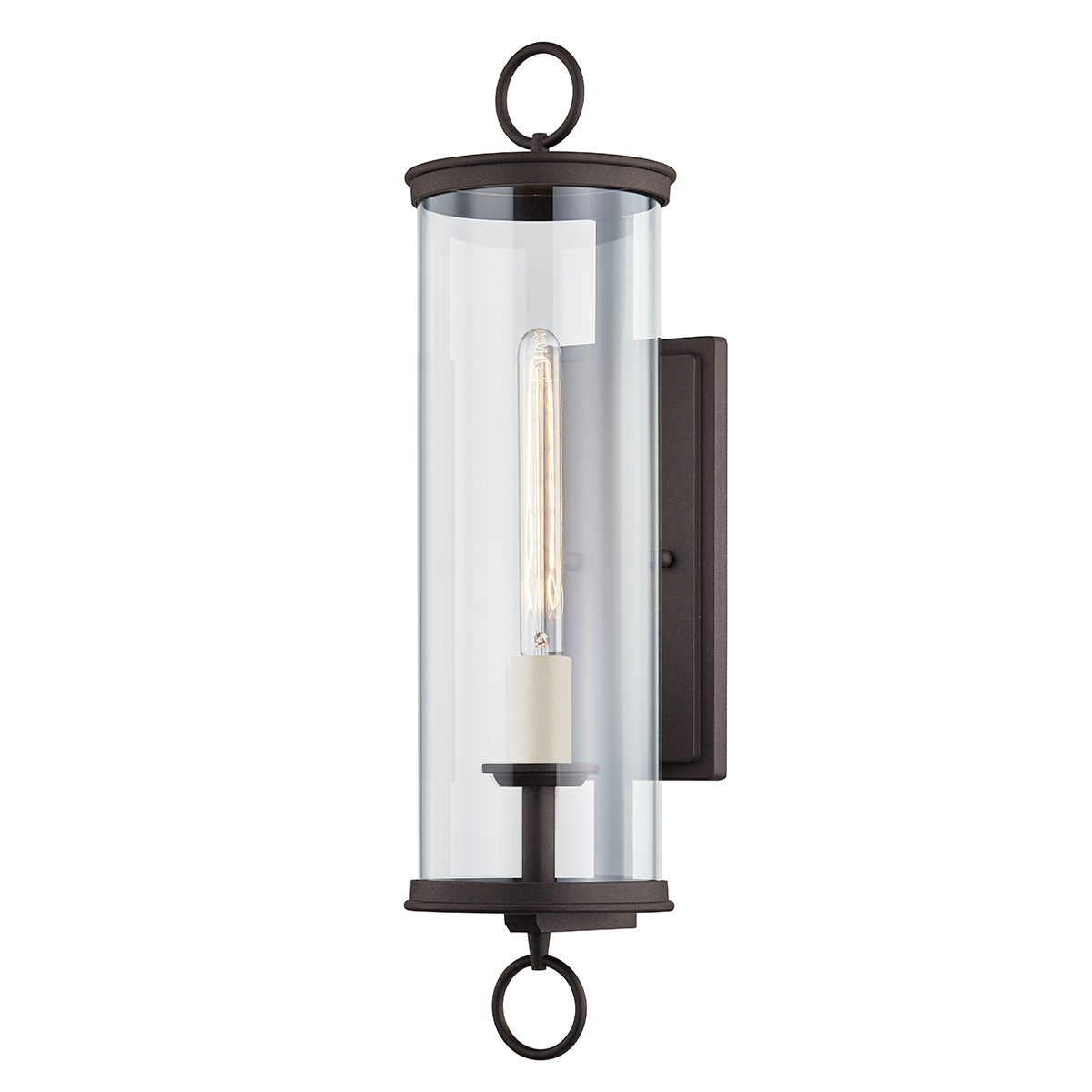 Aiden Exterior Wall Sconce 7" — a Troy wall sconce for bathrooms, hallways, and living rooms at Laurie Yapp Home.