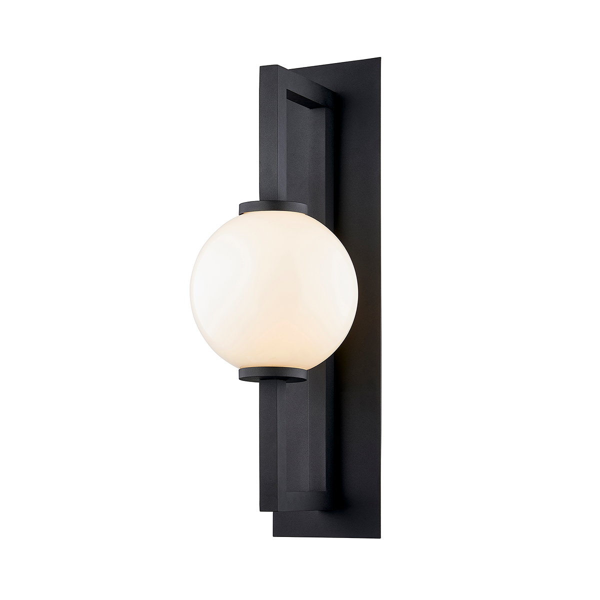 Darwin Exterior Wall Sconce 8" — a Troy wall sconce for bathrooms, hallways, and living rooms at Laurie Yapp Home.