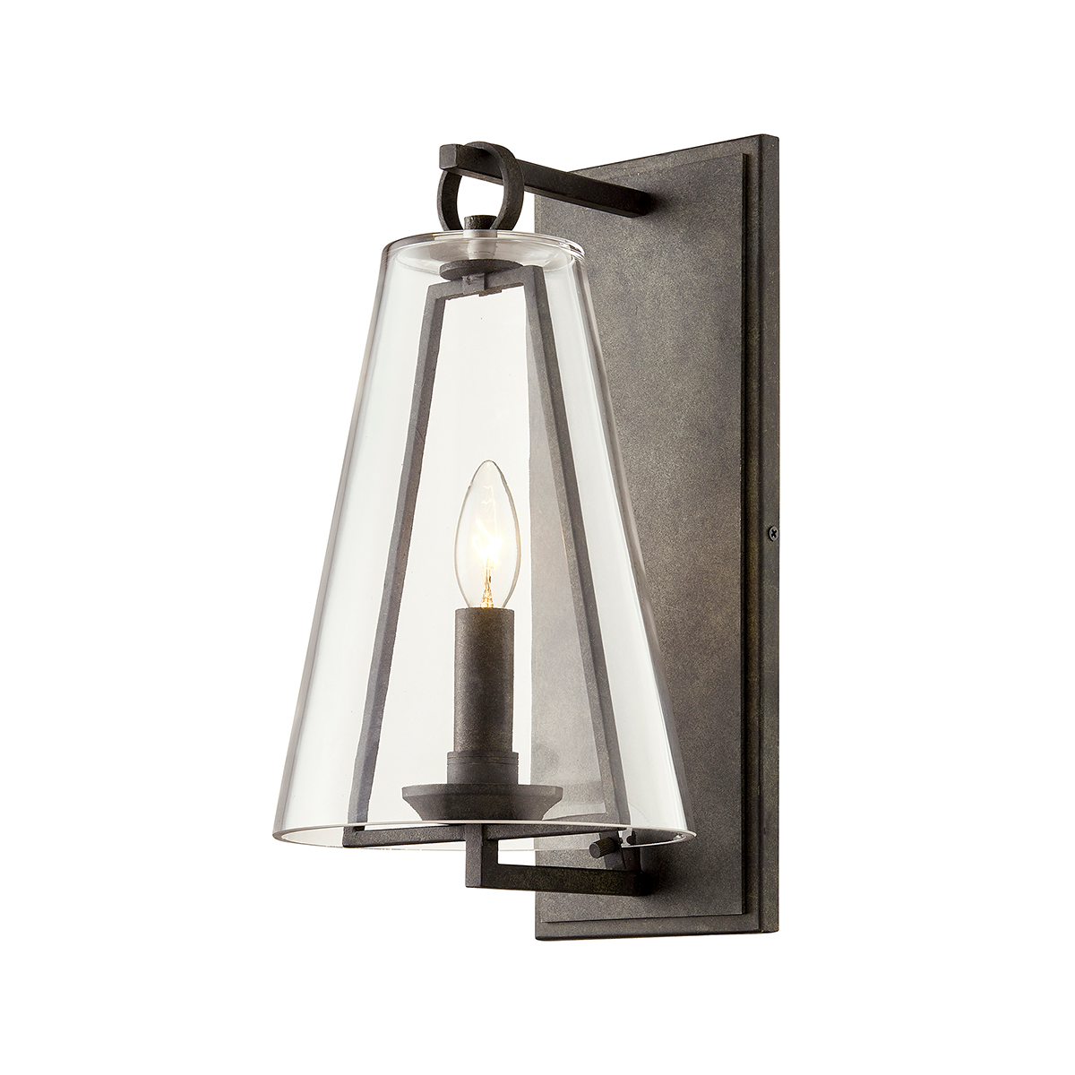 Adamson Exterior Wall Sconce 8" — a Troy wall sconce for bathrooms, hallways, and living rooms at Laurie Yapp Home.