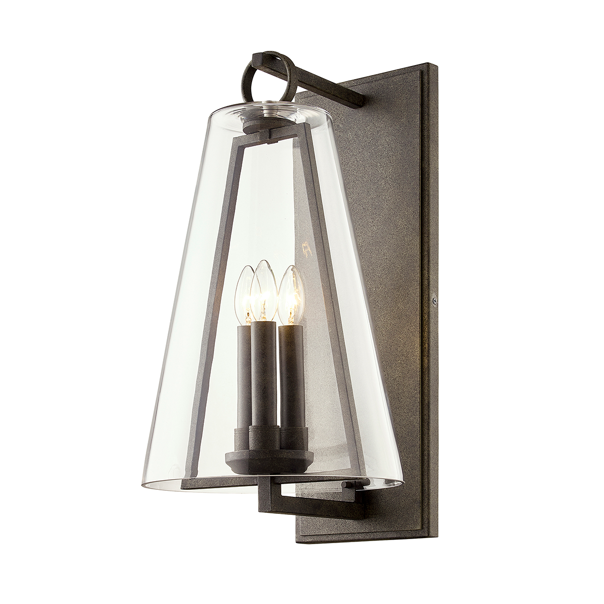Adamson Exterior Wall Sconce 12" x 30" — a Troy wall sconce for bathrooms, hallways, and living rooms at Laurie Yapp Home.
