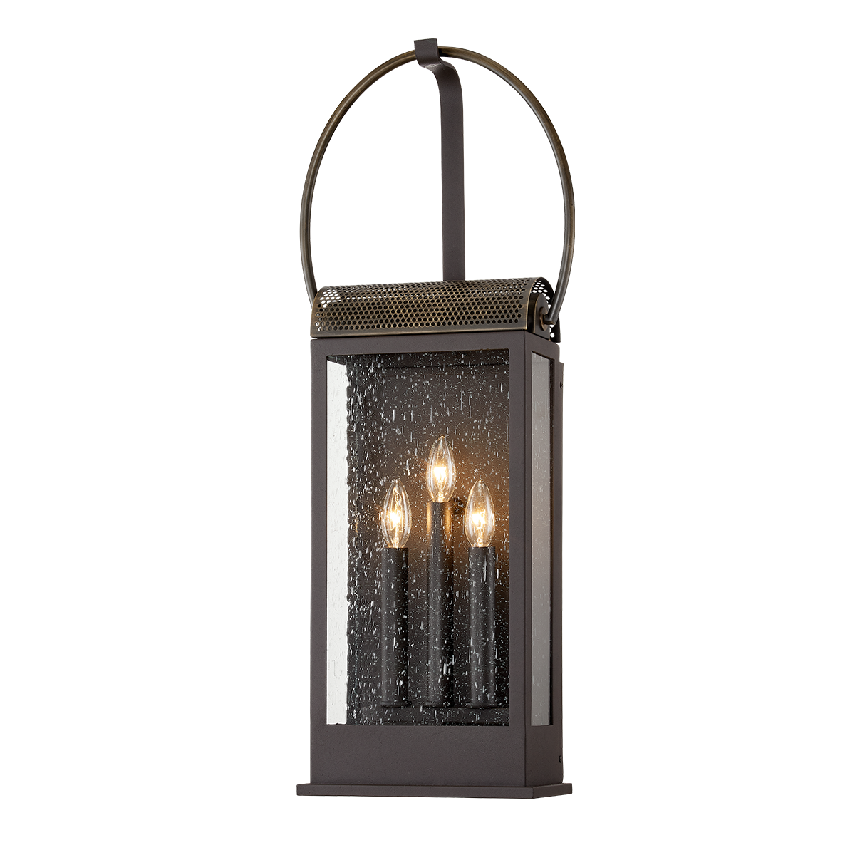 Holmes Exterior Wall Sconce 12" — a Troy wall sconce for bathrooms, hallways, and living rooms at Laurie Yapp Home.