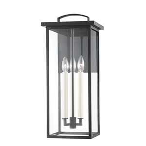 Eden Exterior Wall Sconce 9.5" x 22" — a Troy wall sconce for bathrooms, hallways, and living rooms at Laurie Yapp Home.