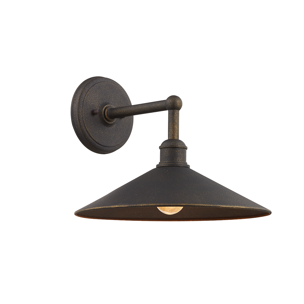 Shelton Exterior Wall Sconce 14" — a Troy wall sconce for bathrooms, hallways, and living rooms at Laurie Yapp Home.