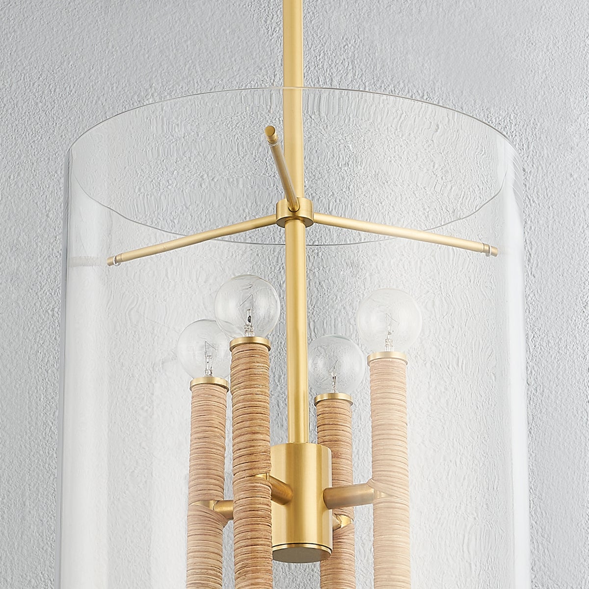 Barlow Lantern 14.75" in aged brass — a Hudson Valley lantern for entries, foyers, and covered porches at Laurie Yapp Home.