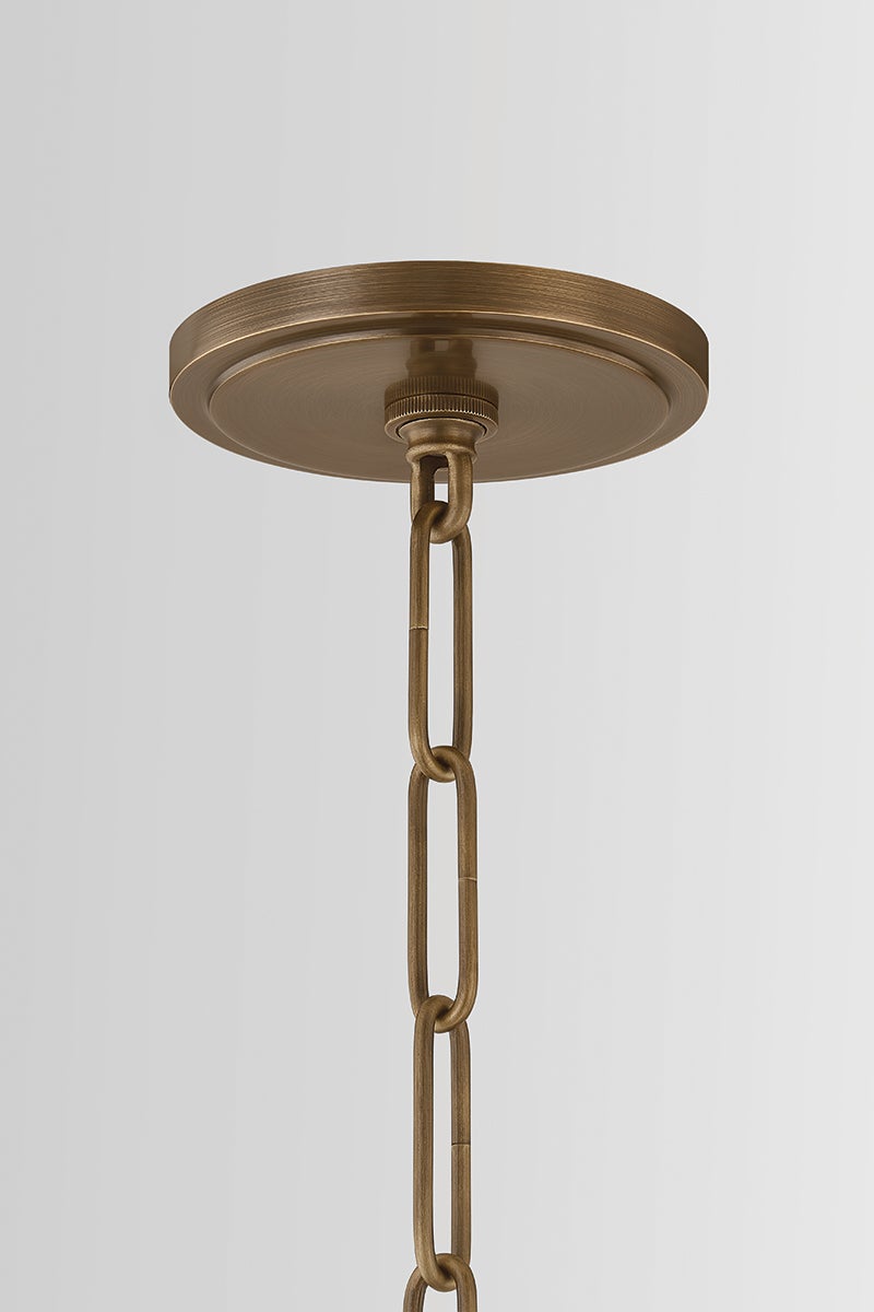 Barryville Pendant 15.75" shown from a second angle to highlight the shade shape and metal detail.
