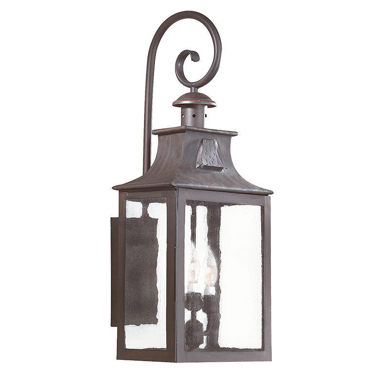 Newton Exterior Wall Sconce 11" x 26.75" — a Troy wall sconce for bathrooms, hallways, and living rooms at Laurie Yapp Home.