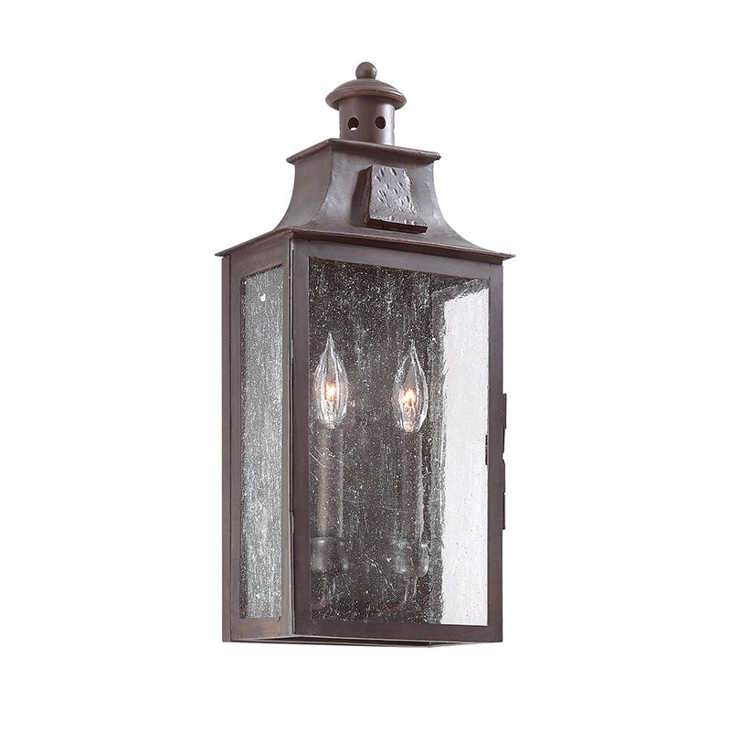 Newton Exterior Wall Sconce 8.75" x 20.5" — a Troy wall sconce for bathrooms, hallways, and living rooms at Laurie Yapp Home.