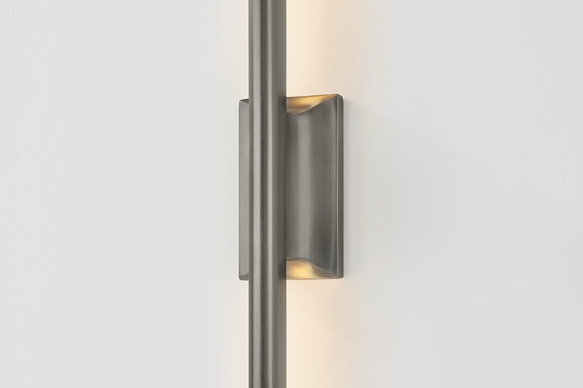 Close-up of the Bernard Wall Sconce showing the arm curve and shade silhouette.