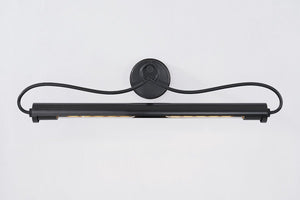Close-up of the Berun Picture Light 28.25" in bronze showing the arm curve and shade proportion.