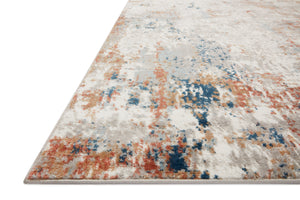 Side view of the Bianca Ivory / Multi rug.