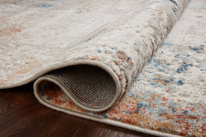 Close-up detail of the Bianca Ivory / Multi showing its pile and weave.