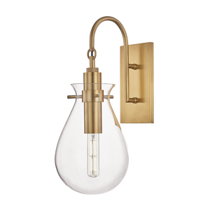 Ivy Wall Sconce in aged brass — a Hudson Valley wall sconce for bathrooms, hallways, and living rooms at Laurie Yapp Home.