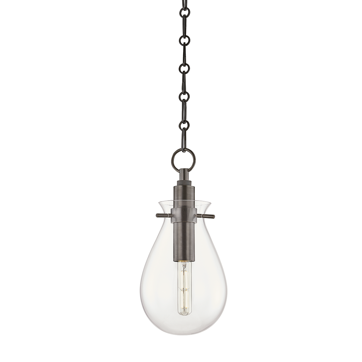 Ivy Pendant 7.5" in aged brass — a Hudson Valley pendant for kitchens, entries, and dining rooms at Laurie Yapp Home.