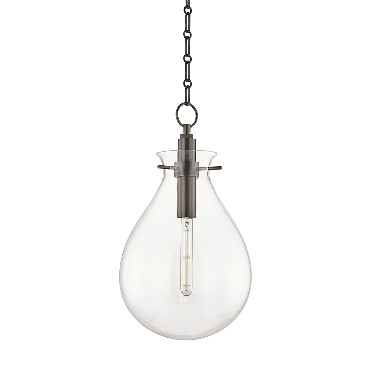 Ivy Pendant 12.5" in aged brass — a Hudson Valley pendant for kitchens, entries, and dining rooms at Laurie Yapp Home.