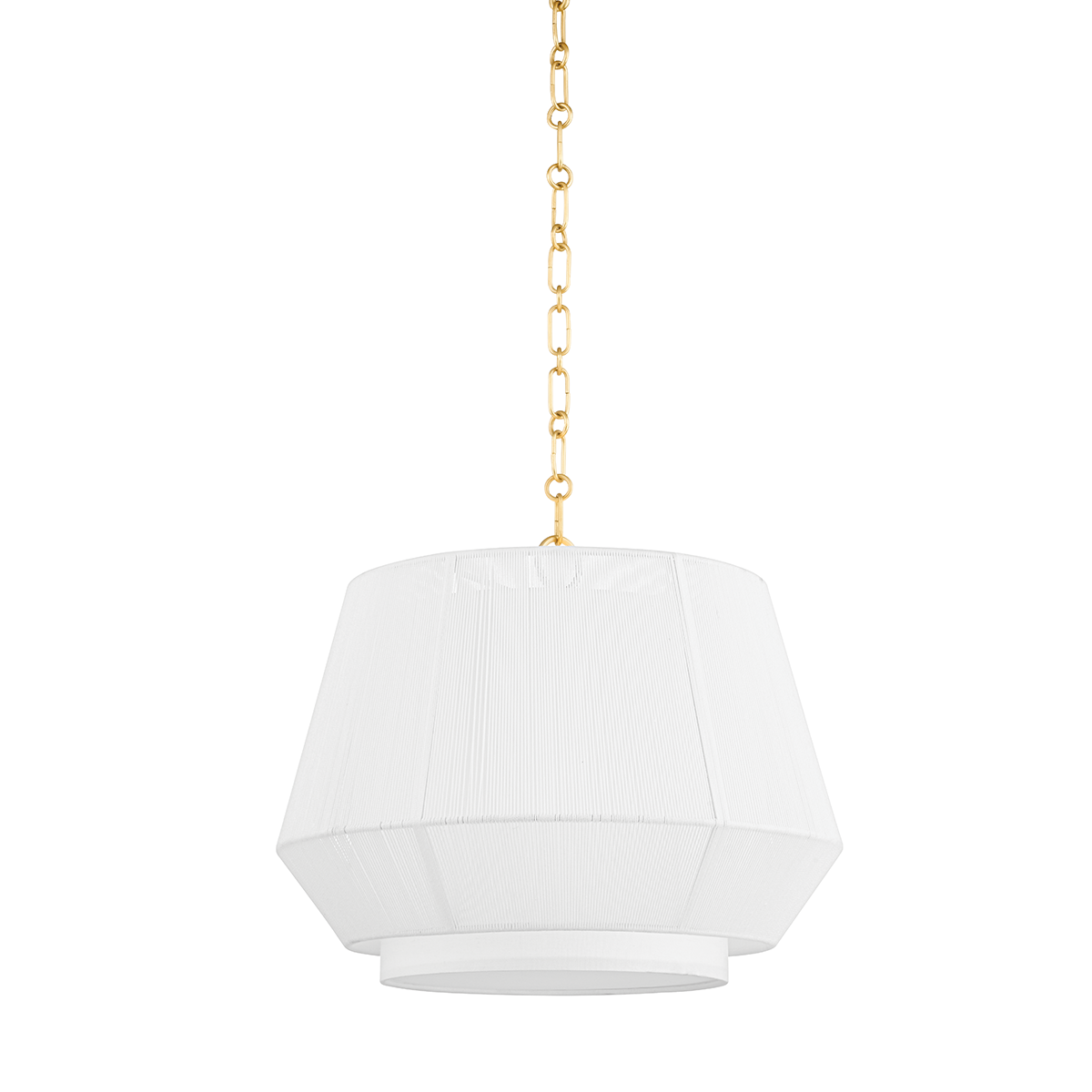 Debi Pendant 18" in aged brass — a Hudson Valley pendant for kitchens, entries, and dining rooms at Laurie Yapp Home.