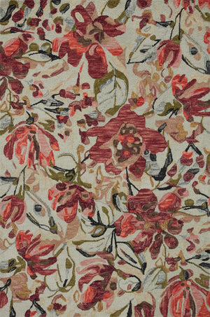 Belladonna Ivory / Raspberry — a Loloi rug at Laurie Yapp Home.