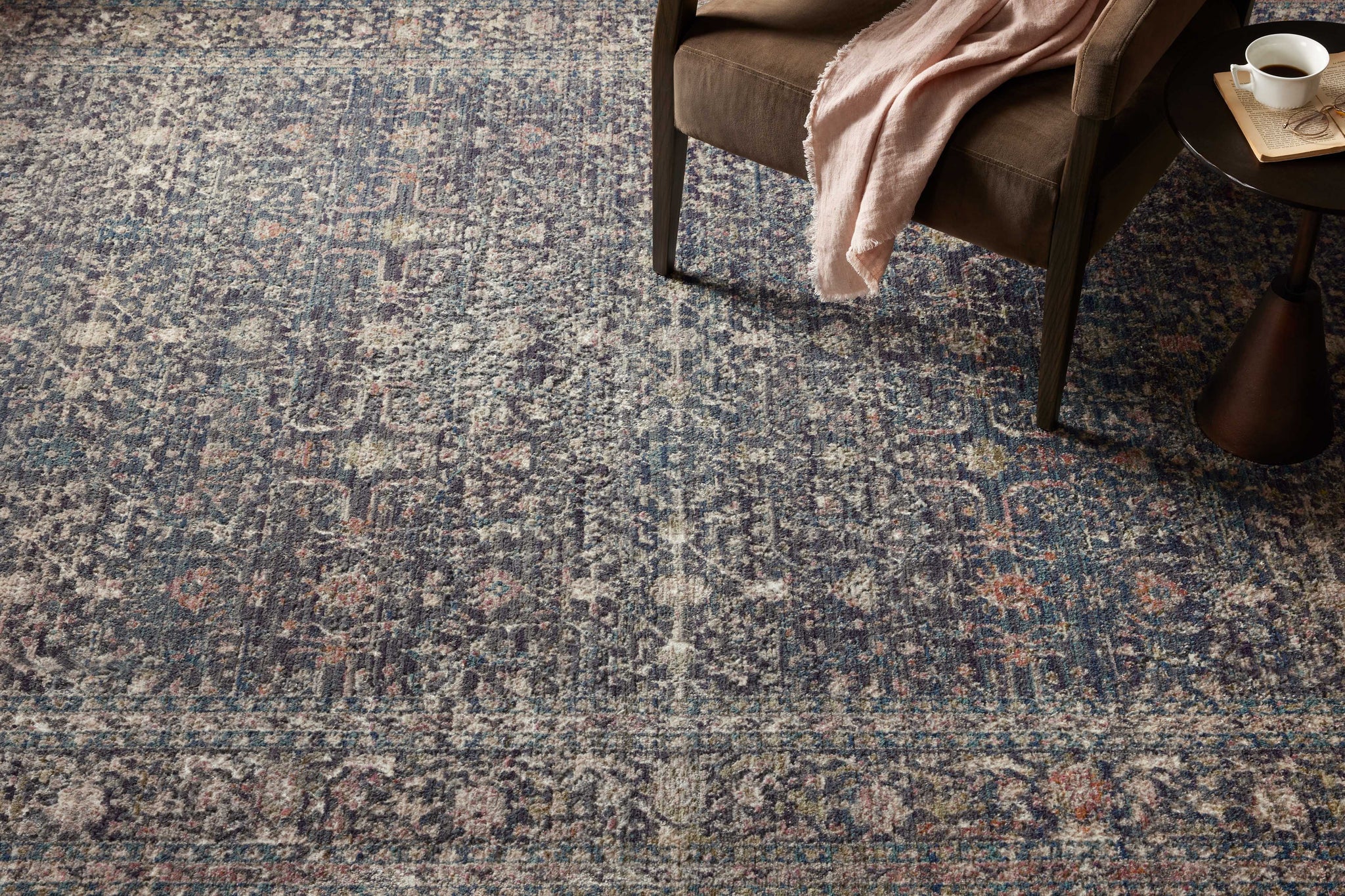 Bradbury Midnight  / Multi shown from a different angle to reveal its pattern.
