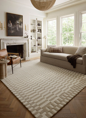 Bradley Ivory / Beige shown from a different angle to reveal its pattern.
