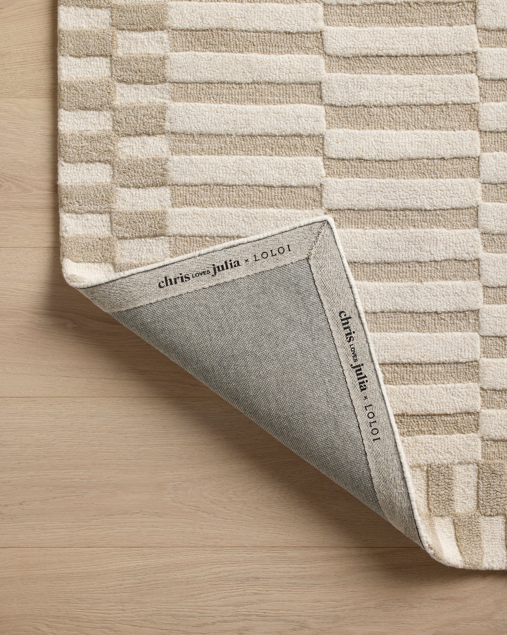Bradley Ivory / Beige shown from a different angle to reveal its pattern.