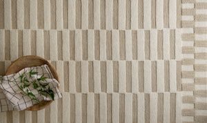 Bradley Ivory / Beige shown from a different angle to reveal its pattern.