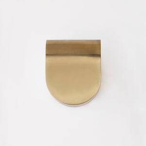 Briarwood Wall Sconce 6.5" in aged brass shown from the front to reveal the arm curve and shade silhouette.