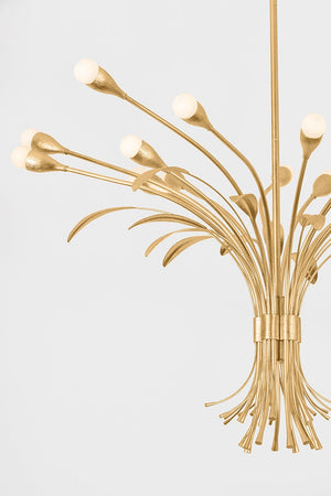 Bilston Chandelier 44" shown from the front to reveal the frame, arms, and shade detail.