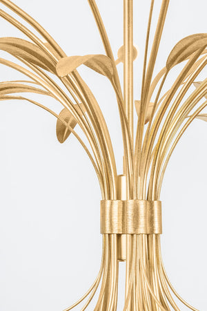 Close-up of the Bilston Chandelier 44" showing the frame, arms, and shade detail.