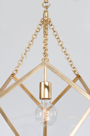 Brookfield Lantern 15.25" shown from the front to reveal the frame and glass panel detail.