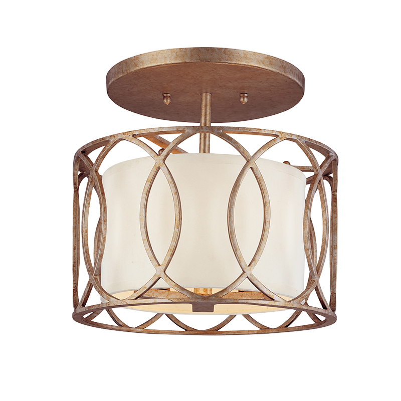 Sausalito Flush Mount 12.25" x 11.5" — a Troy flush mount for hallways, bedrooms, and entryways at Laurie Yapp Home.