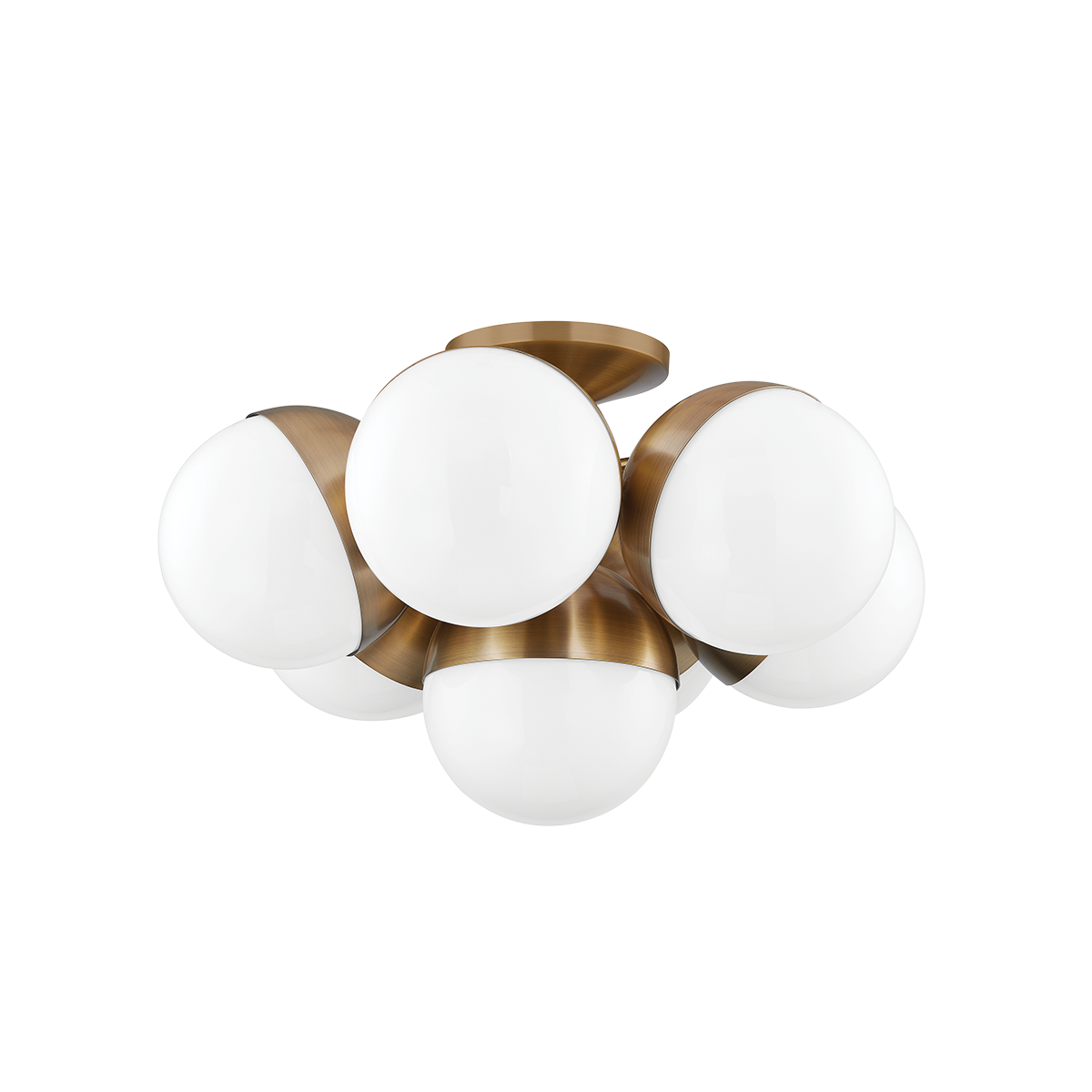 Cupertino Semi Flush — a Troy flush mount for hallways, bedrooms, and entryways at Laurie Yapp Home.