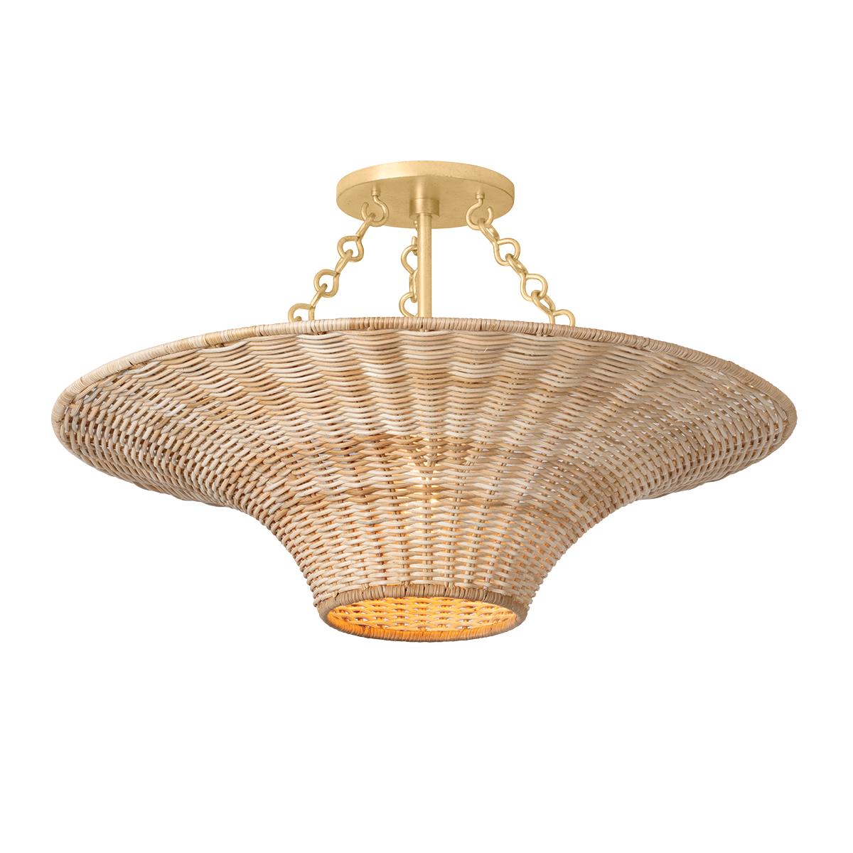 Ketan Semi Flush — a Troy semi flush for hallways, bedrooms, and entryways at Laurie Yapp Home.