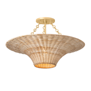 Ketan Semi Flush — a Troy semi flush for hallways, bedrooms, and entryways at Laurie Yapp Home.