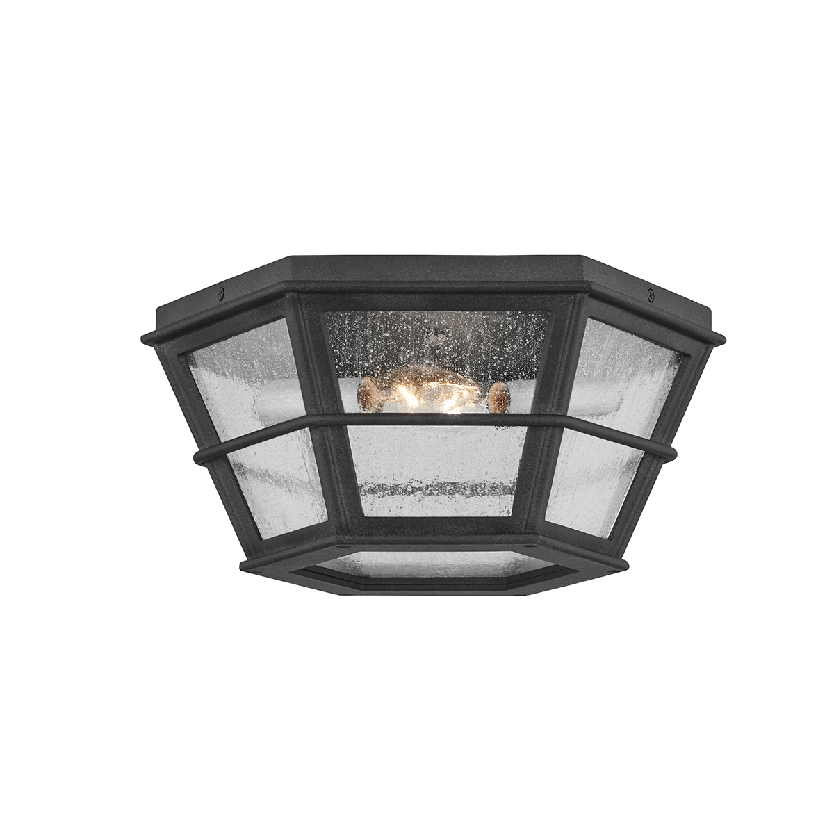 Lake County Exterior Flush Mount — a Troy flush mount for hallways, bedrooms, and entryways at Laurie Yapp Home.