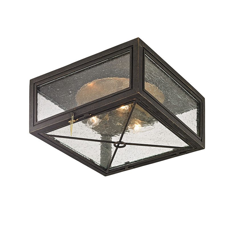 Randolph Exterior Flush Mount — a Troy flush mount for hallways, bedrooms, and entryways at Laurie Yapp Home.
