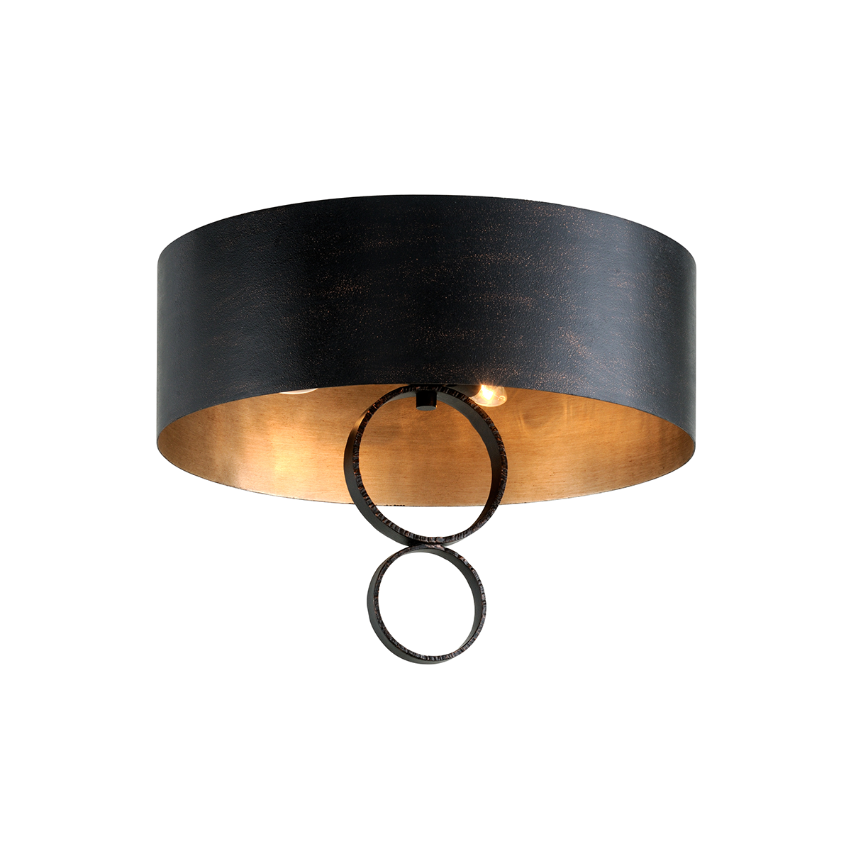 Rivington Semi Flush — a Troy semi flush for hallways, bedrooms, and entryways at Laurie Yapp Home.
