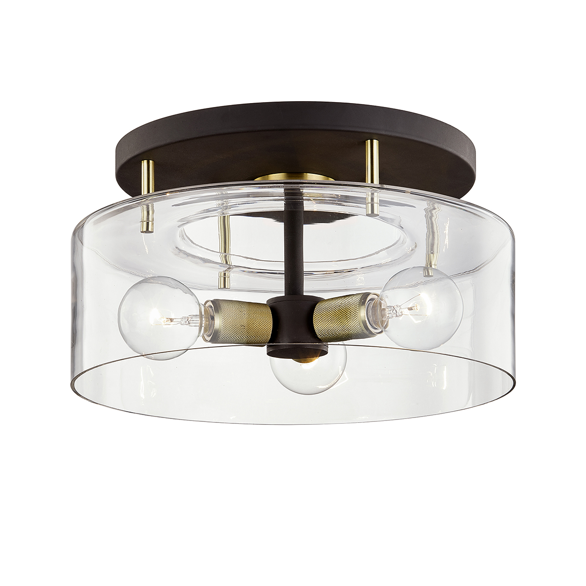 Bergamot Station Semi Flush 17" x 8.75" — a Troy semi flush for hallways, bedrooms, and entryways at Laurie Yapp Home.